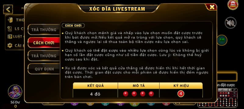 Xóc đĩa trực tiếp Xocdia88: Game cược đỉnh cao cho bạn 3 Luật chơi xóc đĩa livestream