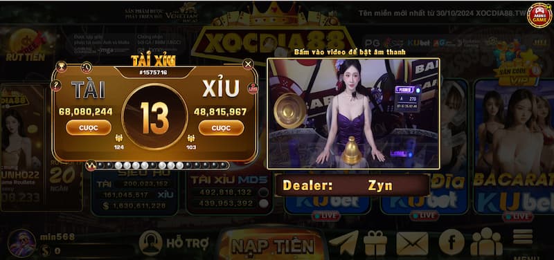 Cách tính tiền nổ hũ tài xỉu khi thắng tại nhà cái Xocdia88 3 Mỗi cửa cược tài xỉu